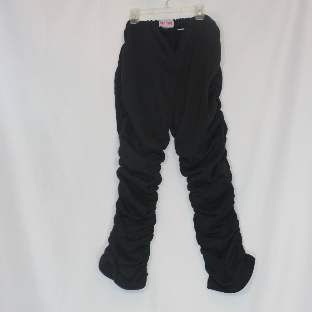 VARENNE brand V Cut Slush Joggers Black Women's Pants fleece  inside size Medium